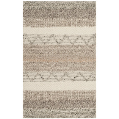 Jacques Hand-Woven Wool and Cotton Striped Rug