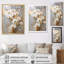 Minimalisme beige et orchidées dorées IV - impression sur toile encadrée orchidée-97052633-110959565