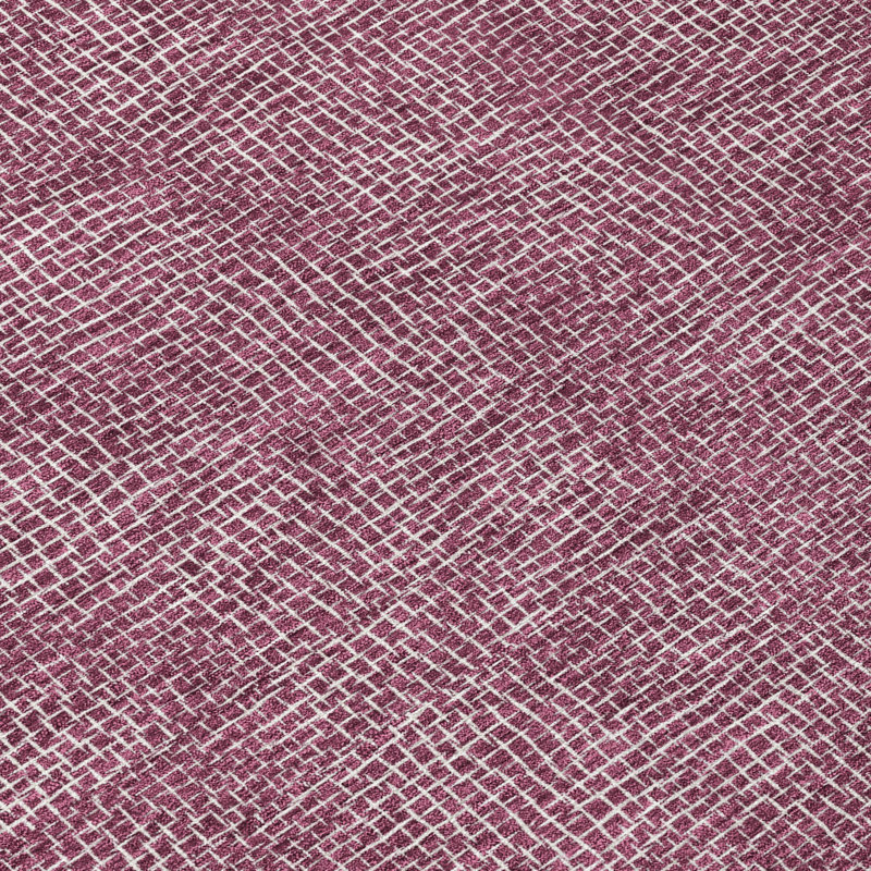 Eggplant Synthetic Rectangular Washable Flat Woven Rug 2'6" x 3'10"