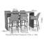 Lorain Outdoor Fabric 6 Seat Rectangular Bar Set - Taupe-36514808