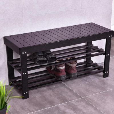 Solid Wood Storage Bench