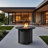 32" W 50000BTU Round Outdoor Propane Fire Pit Table with Wicker baes for Hidden Gas Tank Space and Cover lid