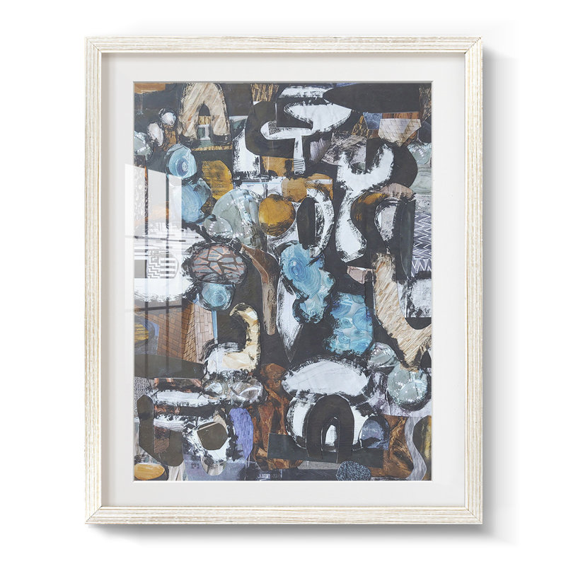«California Beach Blue», impression encadrée, H 28,5 po x l 20,5 po, Blanc