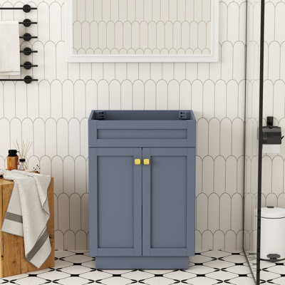 Modern Gray 24" Bathroom Vanity Without Sink,Single Vanity