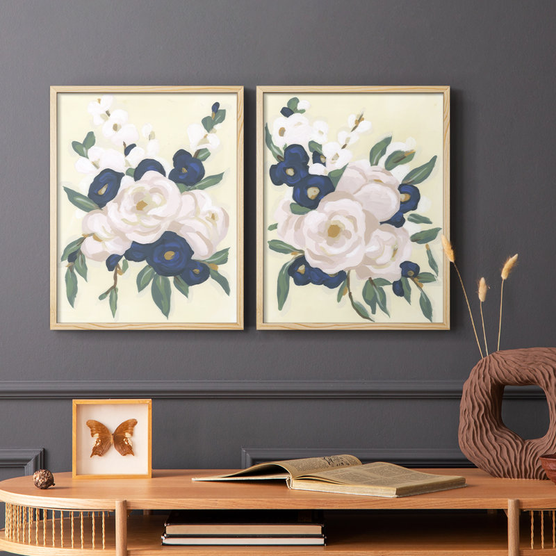«Garden Party Bouquet I», reproduction encadrée de qualité supérieure - prête à être accrochée - aucun clou requis - aucun clou requis