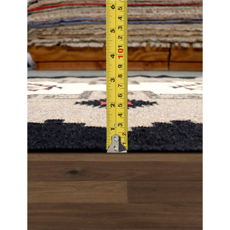 5'X8' Hand Woven Cotton and Wool Moroccan Area Rug