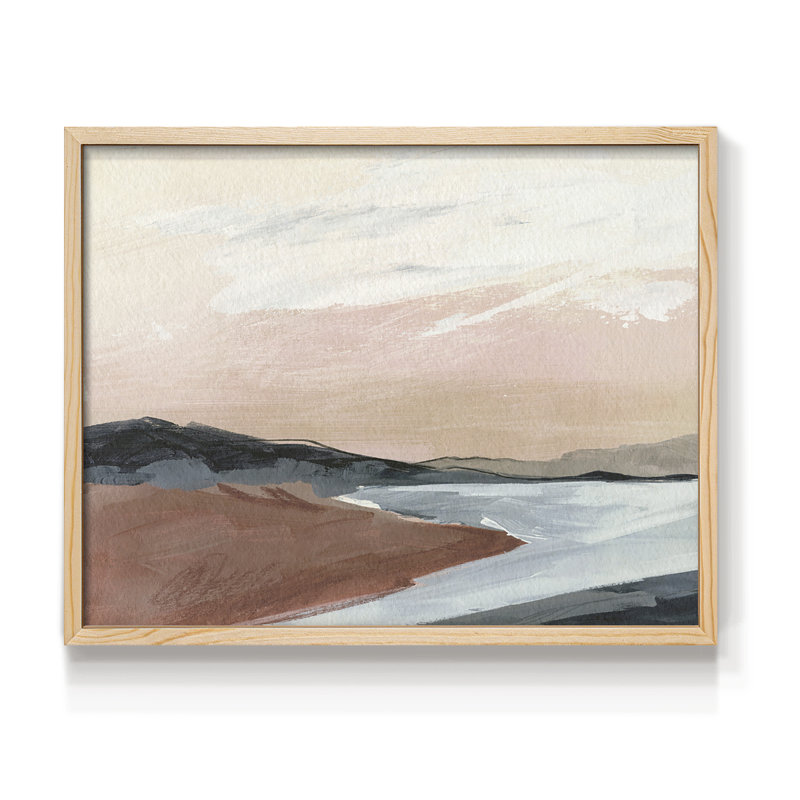 Paynes Coast I -Framed Print - Restickable, Natural, 22" H x 28" W