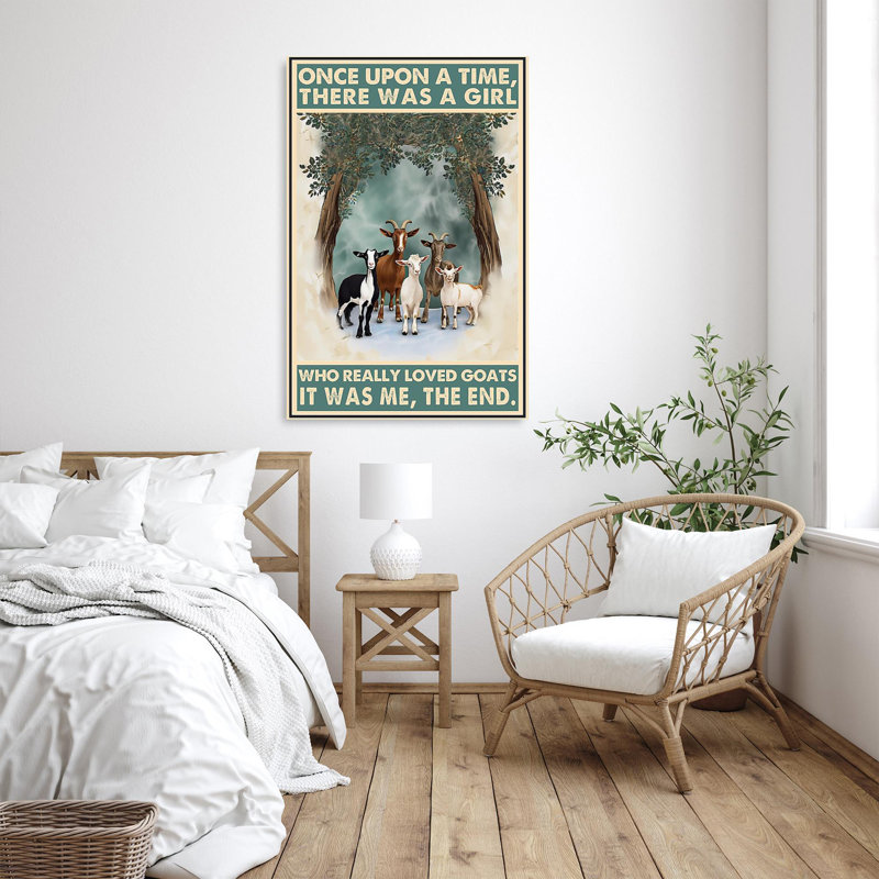 Estellene Who Really Loved Goats on Canvas, impression, H 36 po x l 24 po x P 1,25 po