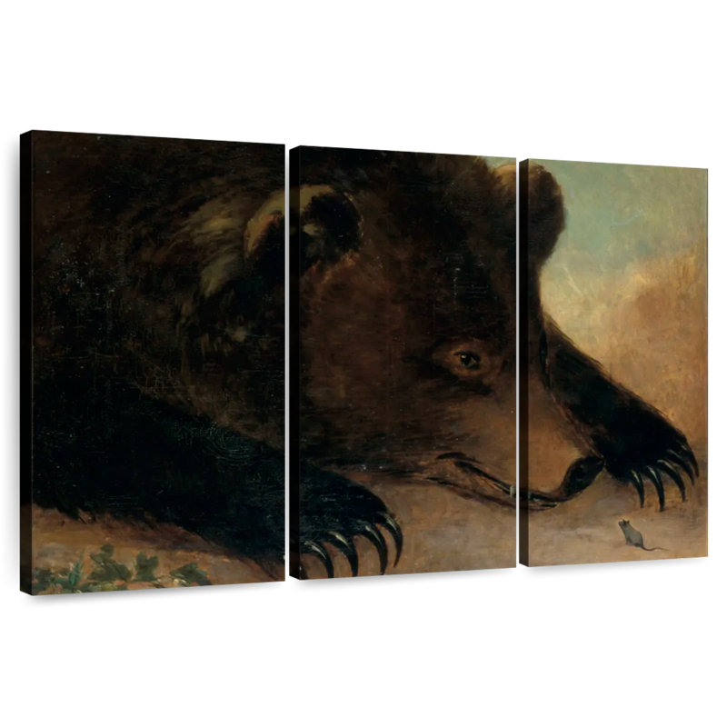 Brampt Portraits de grizzly et de souris, H 42 po x l 65 po