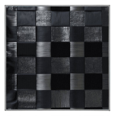 Machine Washable Checkered Gray Area Rug