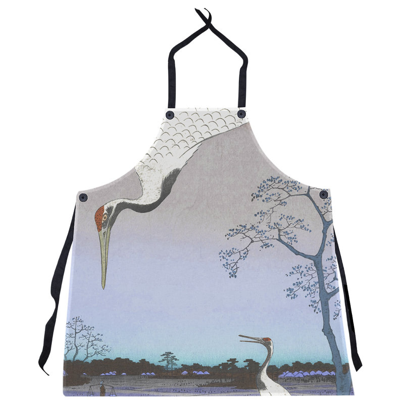 Bib Apron, Blue/Gray