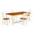 9 Piece Dining Room Furniture Set Includes a Rectangle Kitchen Table with Butterfly Leaf and 8 Dining Chairs, Linen White-422940501-430643642-485507186