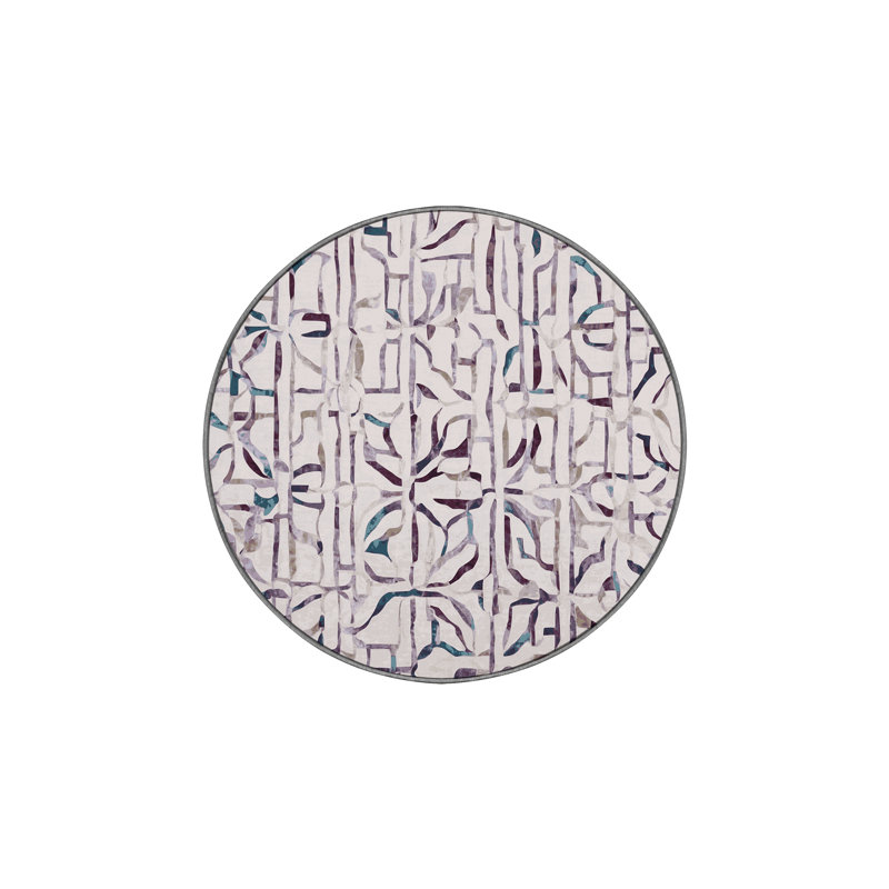 Silky Soft Plush Gray Area Rug, Round 6'