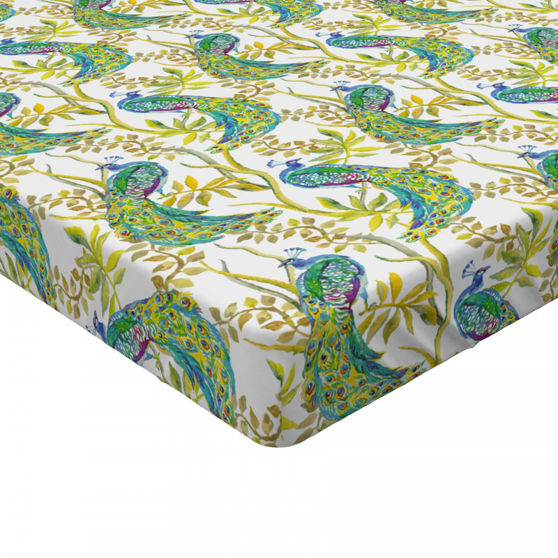 Twin Multicolor Microfiber Floral Fitted Sheet