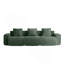 Canapé modulaire à 3 sièges profonds avec passepoil à bordure française, aucun assemblage requis, canapé modulaire moderne à 3 places avec coussins décoratifs, tissu en velours vert