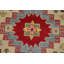 Tapis oriental rouge en laine fabriqué à la main Kazak 8 x 11