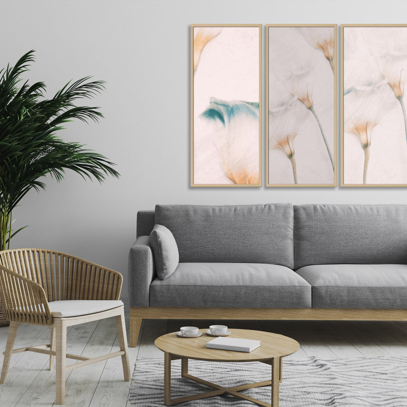 Nature Inspired Elegance by Delphine Devos - 3 Piece Picture Frame Print Set on Wood, 36" W x 24" H