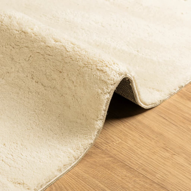Rug "HUARTE" Short Pile Soft and Washable Cream, Square 120cm