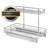 2 Tier Under Sink Organizers And Storage - Slide Out Cabinet Organizer With Sliding Drawers For Inside Cabinets-  11"W X 21"D X 15"H, Chrome.