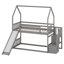 Lit superposé avec glissière convertible House, escalier de rangement pouvant être placé à gauche ou à droite-114400120
