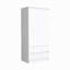 Armoire 2 tiroirs, porte double, tringle-129488555