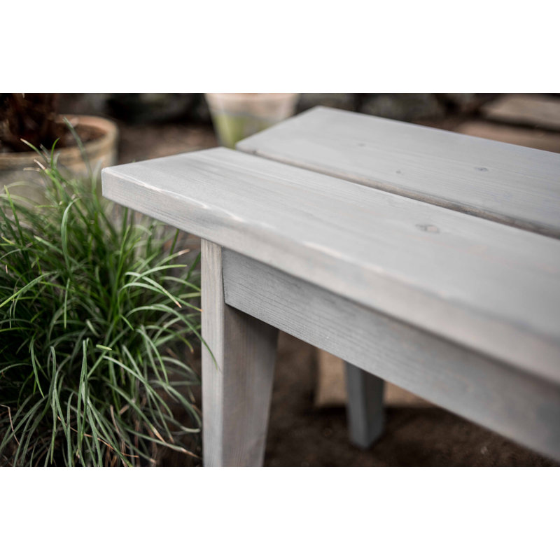 Ascalon Solid Wood Pine Outdoor Bench, 45cm H x 130cm W x 30cm D