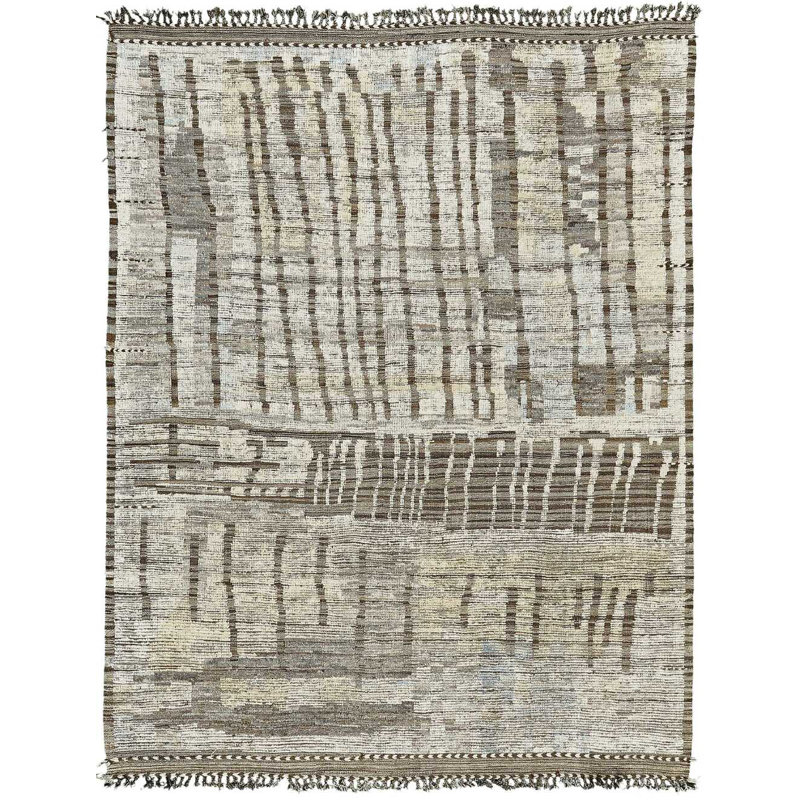 Tapis ivoire moderne gris délavé