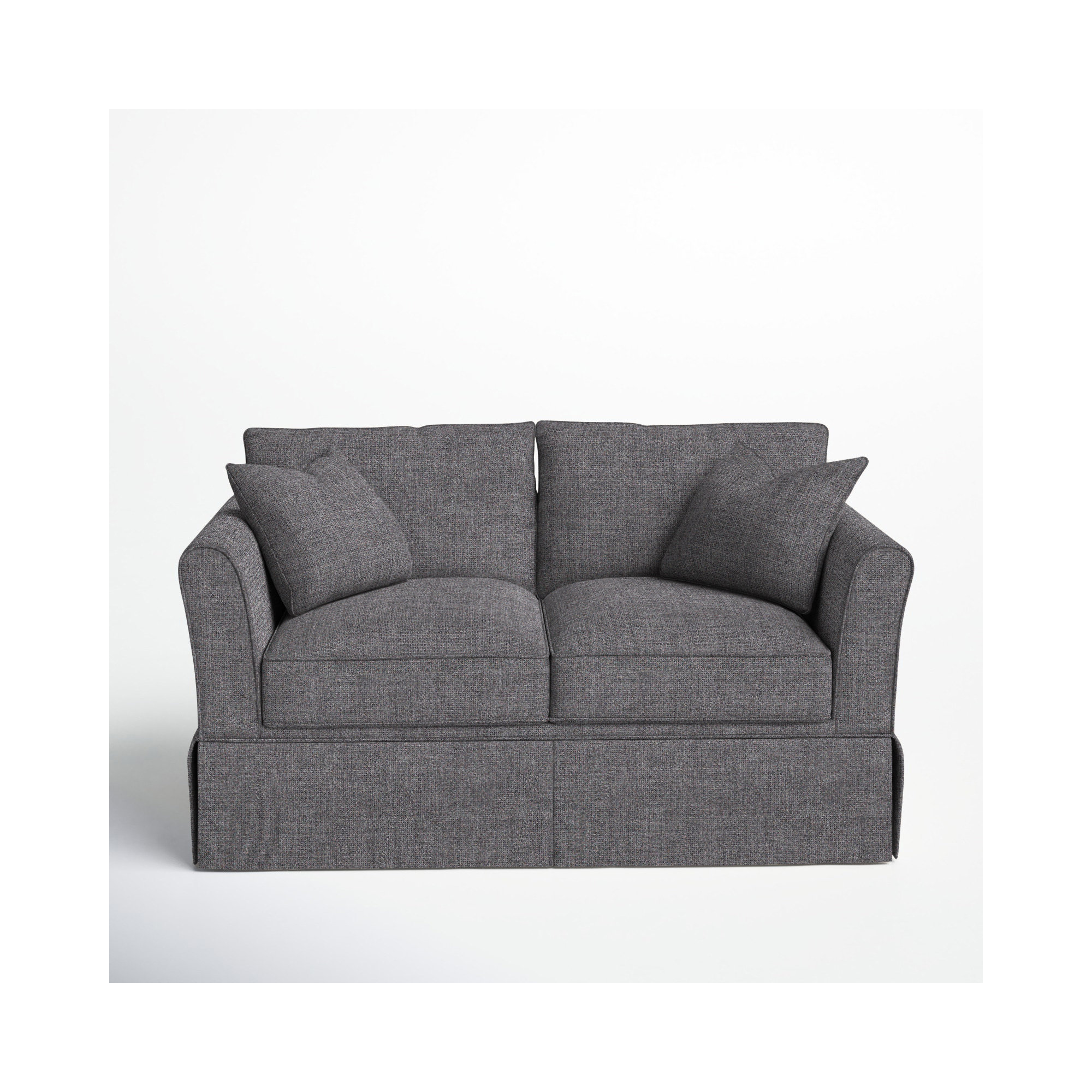 Shelby 60'' Upholstered Loveseat, Cast Slate Sunbrella® Plainweave