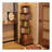 Rotating Bookshelf, 360 Display Corner Bookshelf for Small Space, 6 Tier Bookcase Storage Rack with Wheels, Wood Narrow Organizer for Bedroom, Living Room, Study Room, Walnut Brown,Shelves,Bookcase