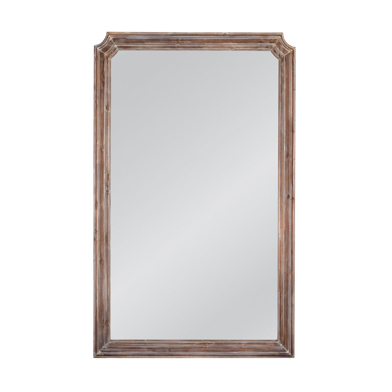 Weathered Natural Wood Rectangular Floor Mirror