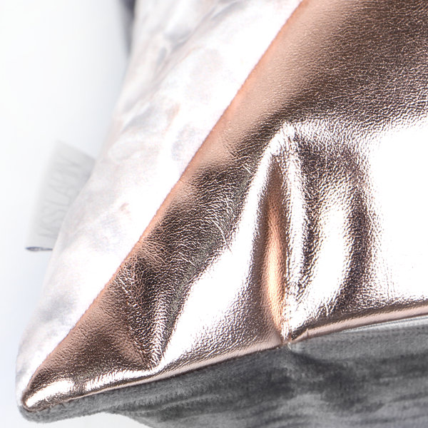 Pillow Cover, Gray/Pink/Rose Gold, No Fill