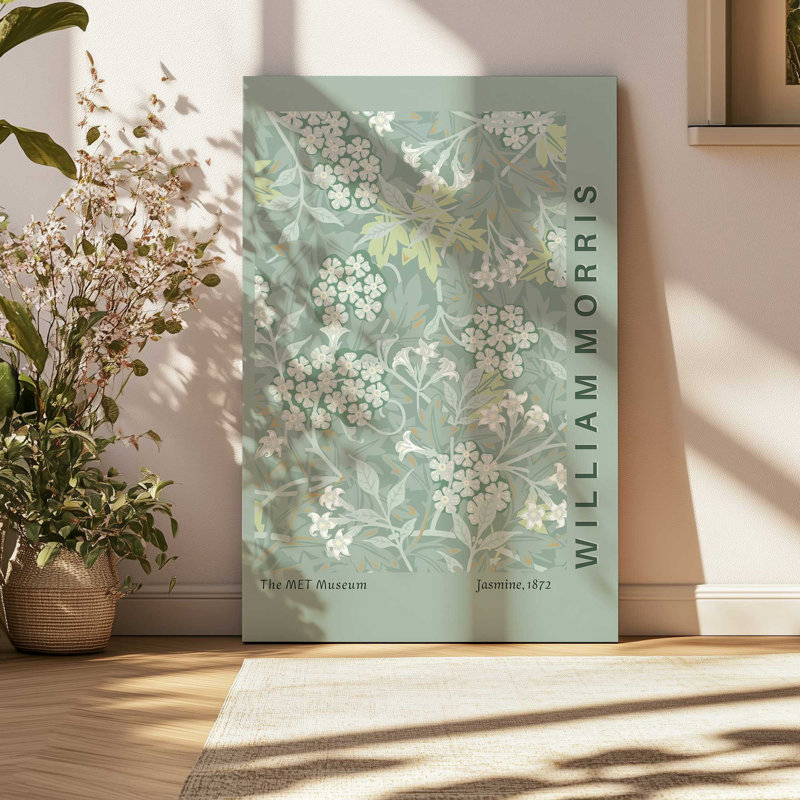 «Green Jasmine» par William Morris, reproduction sur toile, H 48 po x l 32 po x P 1,25 po, Toile tendue