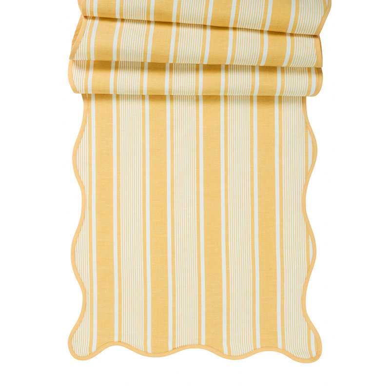 Cabana Stripe 18" x 90" Table Runner, Sunshine