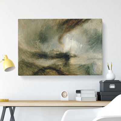 Snow Storm by Joseph Mallord William Turner - Wrapped Canvas Painting