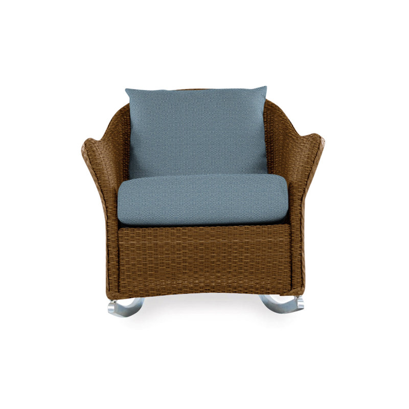 Weekend Retreat Outdoor Rocker Chair, Flagship Lapis Sunbrella®, Bark
