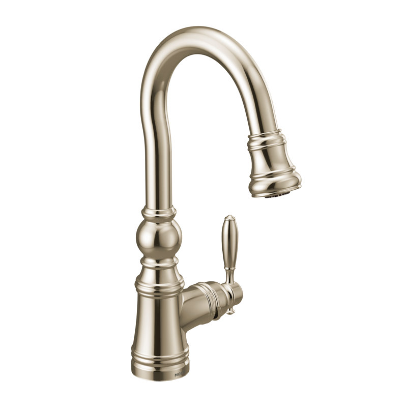 Weymouth Pull Down Bar Faucet with Power Clean, Polished Nickel
