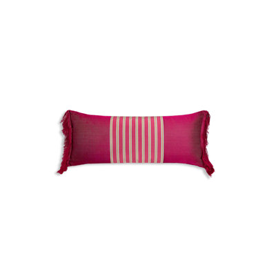 Fuchsia Fringed Pillow