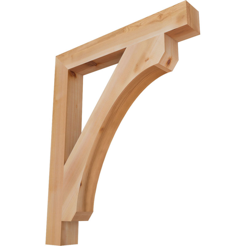 Support en bois rustique Legacy Block, Cèdre rouge, Lisse, H 36 po x l 3,5 po x P 30 po