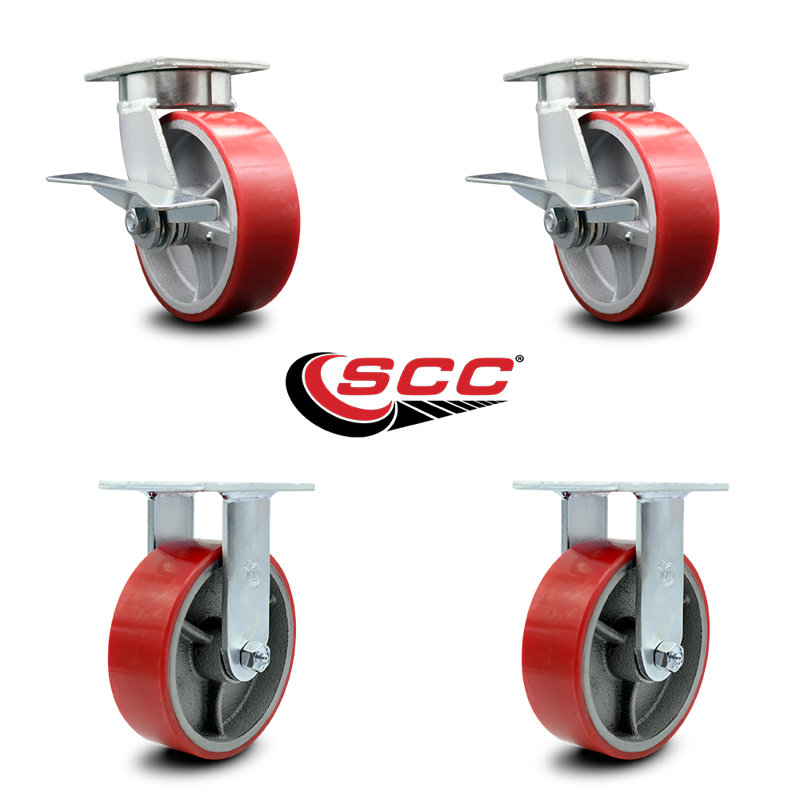 Kingpinless Poly on Caster, Red