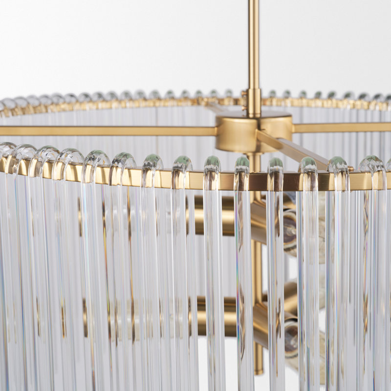 Lustre cylindrique unique et remarquable à 6 lumières Charlize