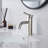 6.57" ADA Compliant High Stainless Single Hole Steel Waterfall Bathroom Faucet-119204619