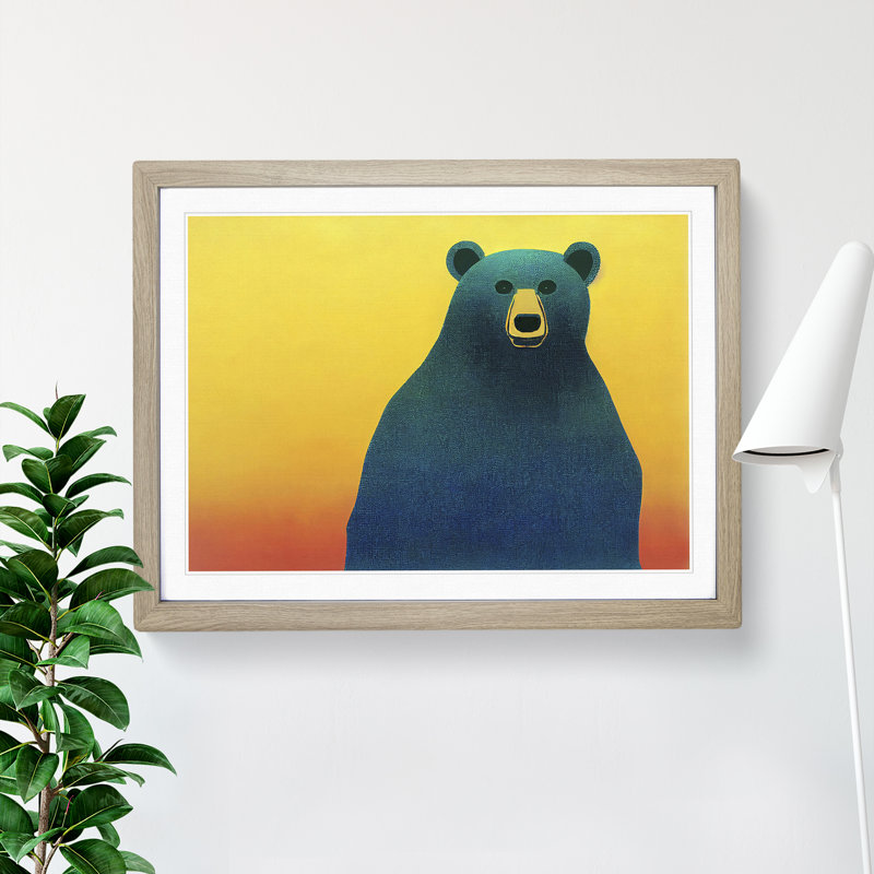Great Bear - Single Picture Frame Painting, 46cm H x 64cm W x 2cm D, Oak