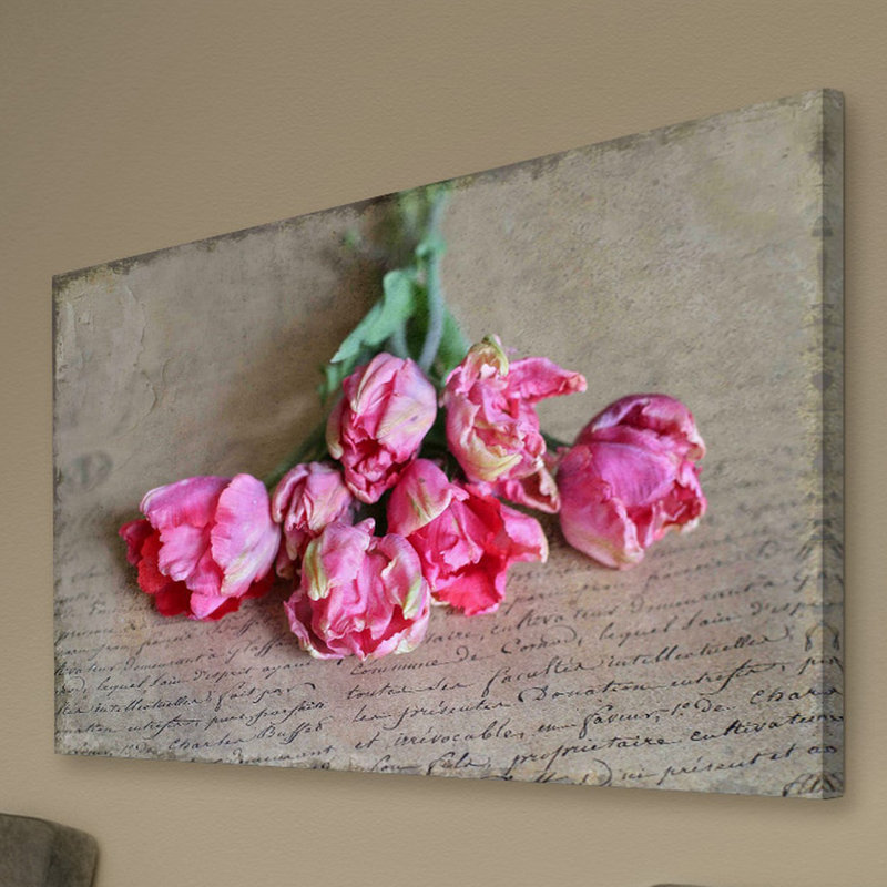 Tulip Still Life by Sylvia Cook - Wrapped Canvas Print, 31cm H x 46cm W x 4cm D