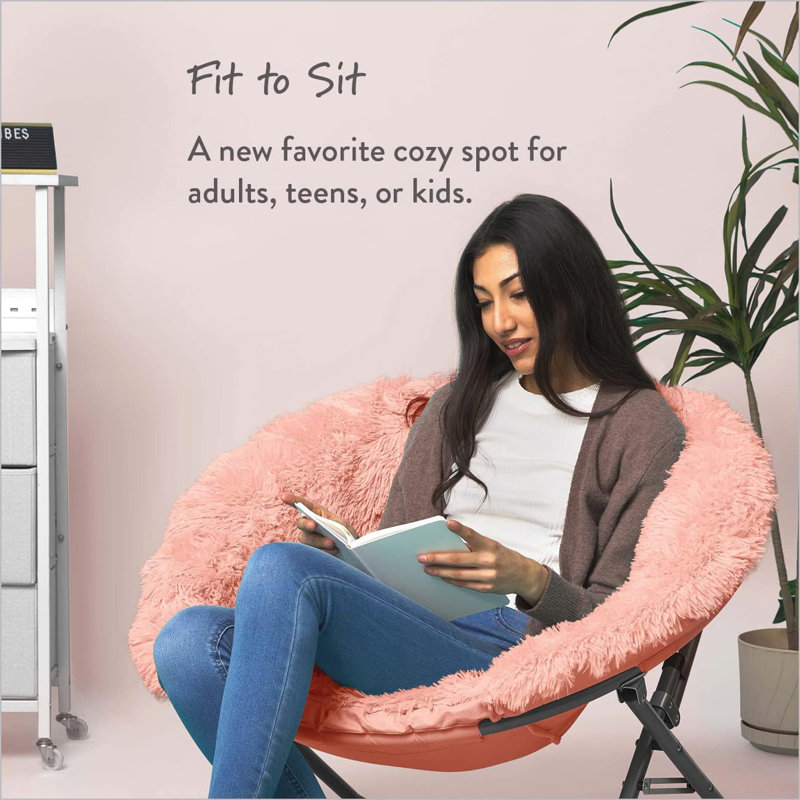 Larson 30" W Papasan Chair, Blush