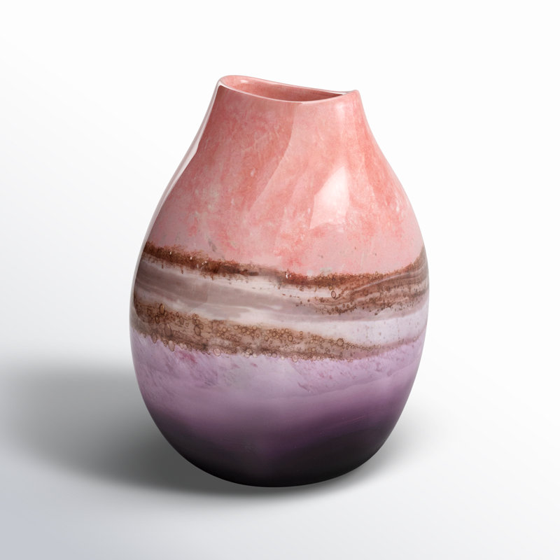 Zaelyn 10.25'' Handmade Glass Table Vase