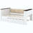 Wood Daybed With Storage Shelves, Upholstered Backrest,USB And Trundle-699733967
