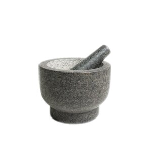 Kitchenware Granite Mortar and Pestle Set 6.5 Inch 7lb Large from