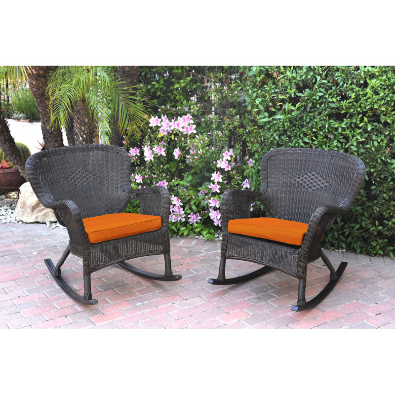 Chaise berçante Batchelder, Espresso, Orange
