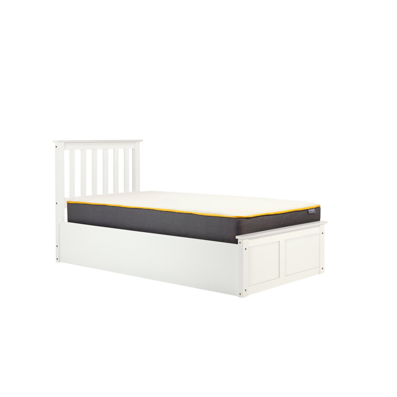 Verona Wooden Ottoman Bed, White, Single (3')