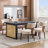 Inelda Upholstered Linen Dining Chairs with Wood Legs-1910603100